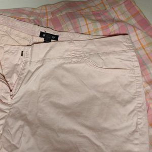 2-for-1 Avenue 98% cotton stretch summer shorts! Size 14